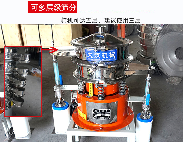 氣體波阿虎振動(dòng)篩篩機(jī)可達(dá)五層，三層較為常用